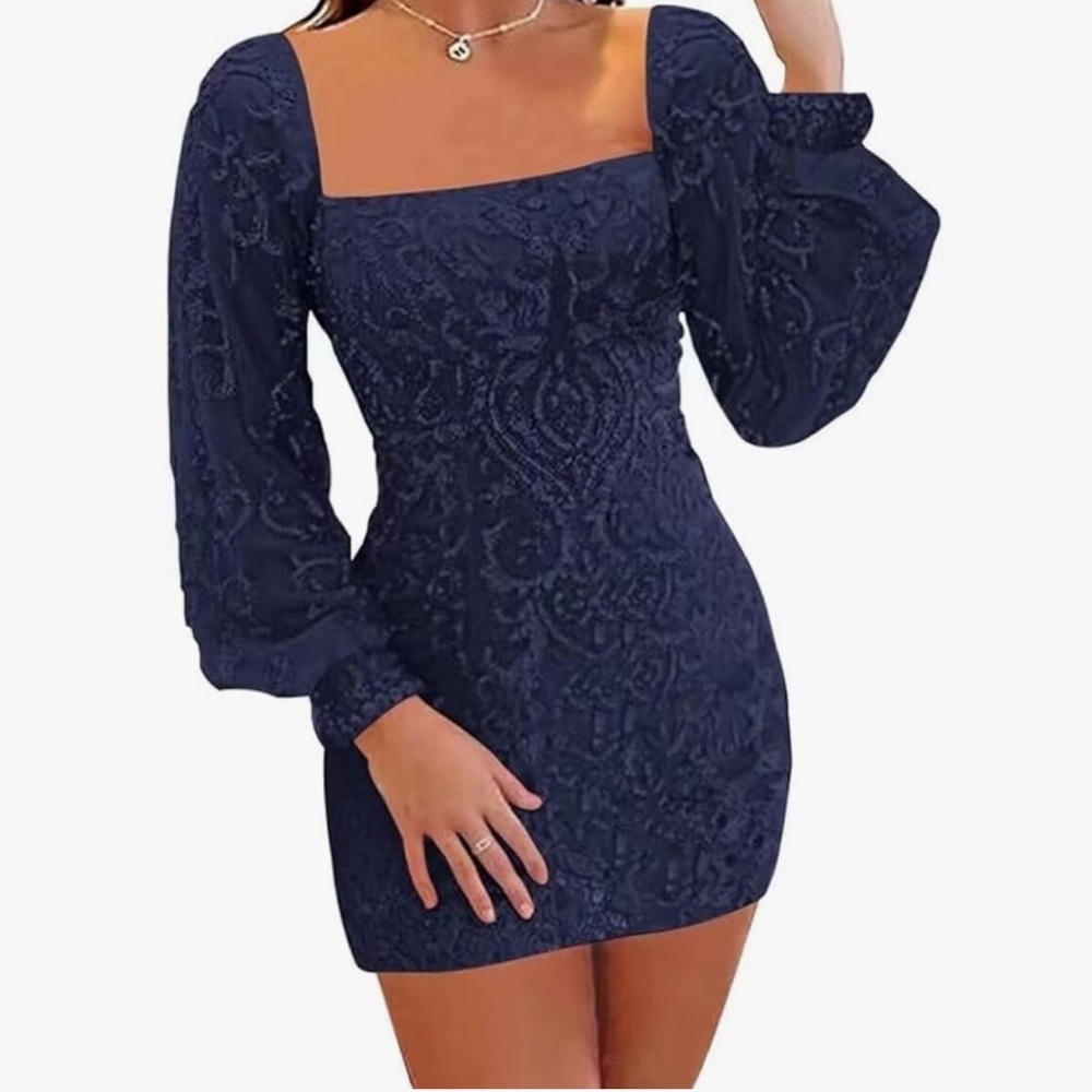 Cato Black and Silver Sequin Dress.